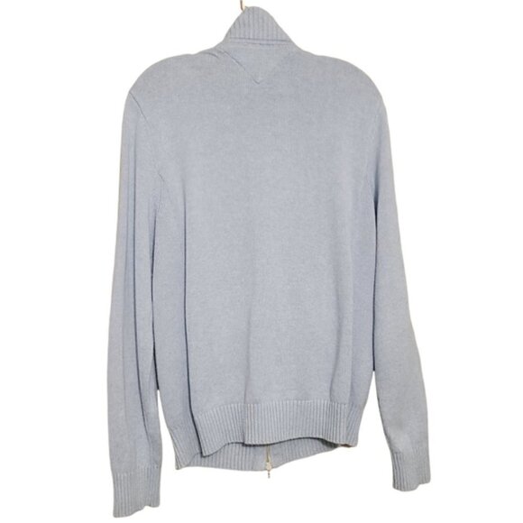 Tommy Hilfiger | Men's Sky Blue Full Zipper Cardigan Sweater (Size Medium) - Picture 15 of 15